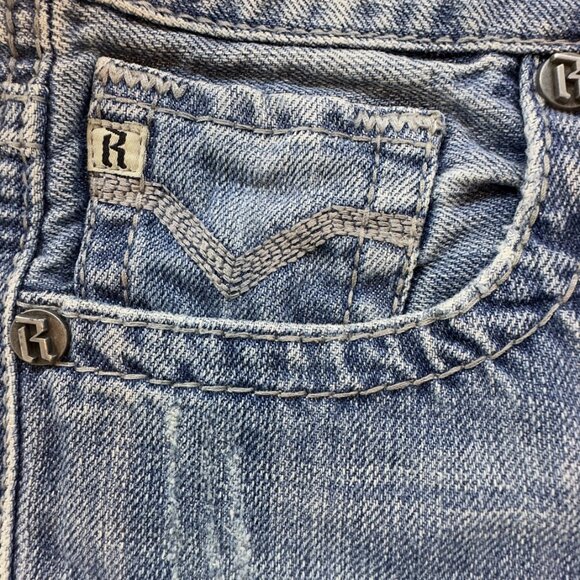 Men’s Rock&Roll Cowboy Denim – Double Barrel Boot Cut Jeans - Low Rise 32" - Picture 5 of 8